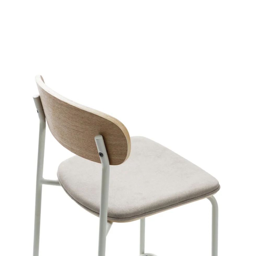 ARNO Lot de 2 chaises de bar en tissu et métal H66cm