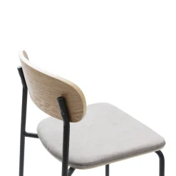ARNO Lot de 2 chaises de bar en tissu et métal H66cm
