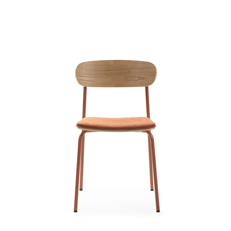 ARNO Lot de 2 chaises en tissu et métal