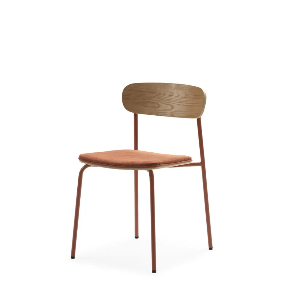 ARNO Lot de 2 chaises en tissu et métal