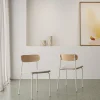 ARNO Lot de 2 chaises en tissu et métal