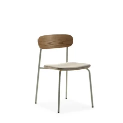 ARNO Lot de 2 chaises en tissu et métal