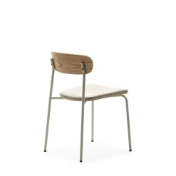 ARNO Lot de 2 chaises en tissu et métal