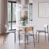 ARNO Lot de 2 chaises en tissu et métal