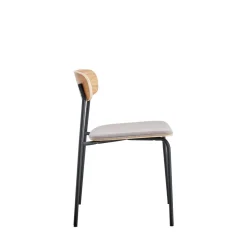 ARNO Lot de 2 chaises en tissu et métal