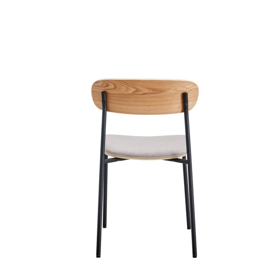 ARNO Lot de 2 chaises en tissu et métal