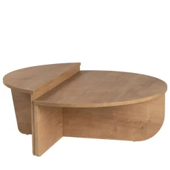 ASYA Lot de 2 tables basses en bois