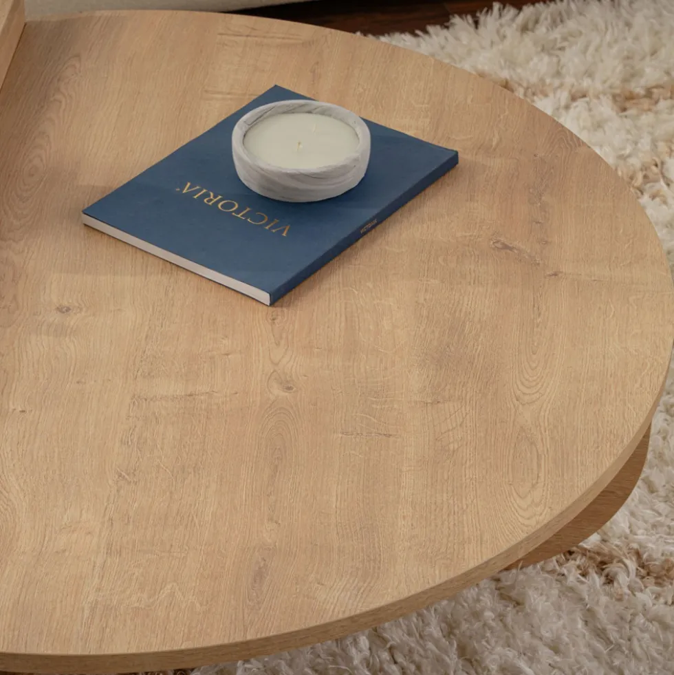 ASYA Lot de 2 tables basses en bois