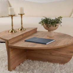 ASYA Lot de 2 tables basses en bois