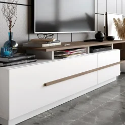 AXIS Meuble TV 2 portes en bois L180cm