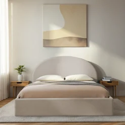 BACKO Lit coffre en tissu 160x200cm