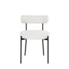 BADALONA Lot de 2 chaises en tissu bouclette et métal