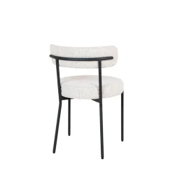 BADALONA Lot de 2 chaises en tissu bouclette et métal