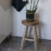 BADIA Tabouret en teck H45cm