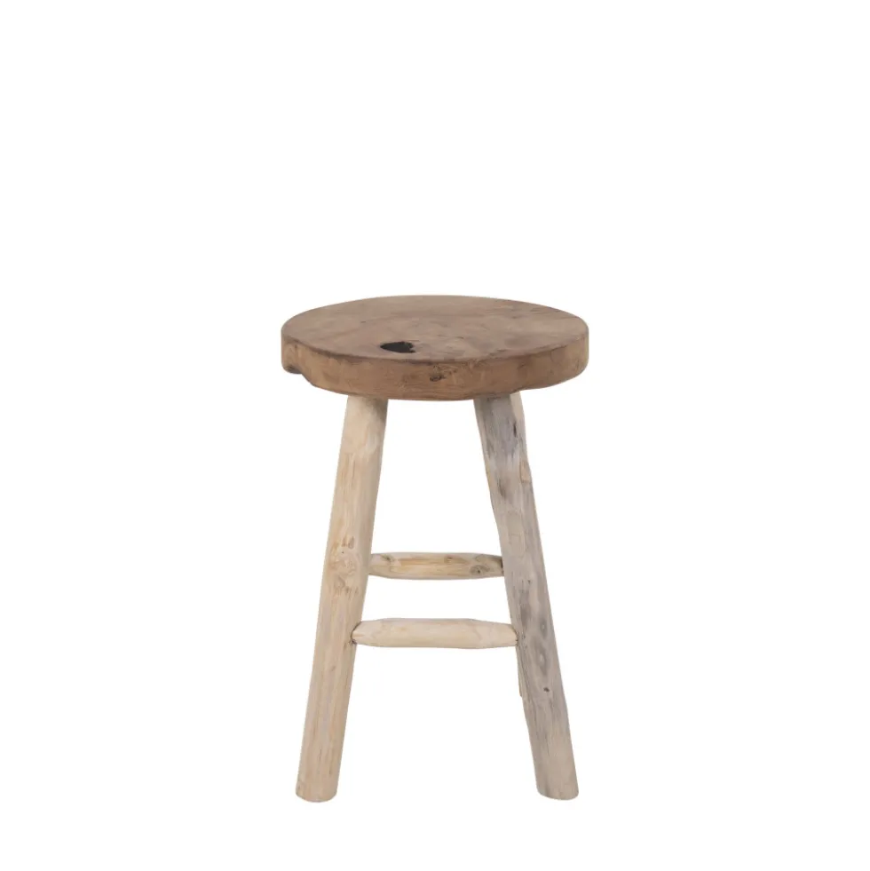 BADIA Tabouret en teck H45cm