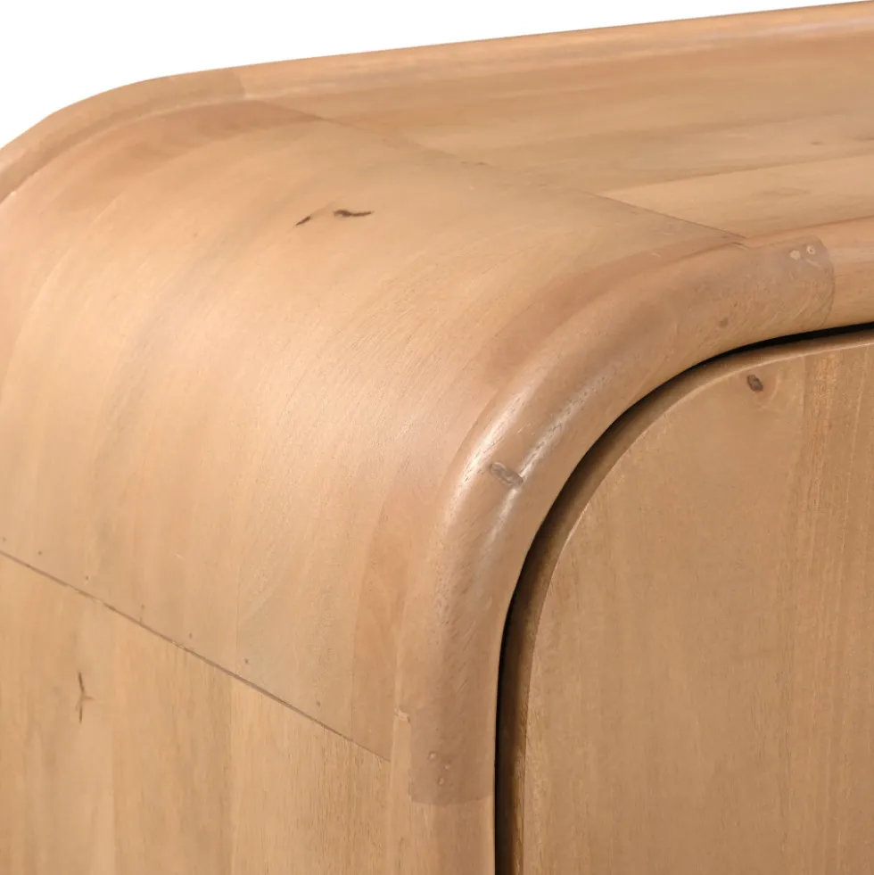 BALI Buffet 2 portes en bois massif L90cm