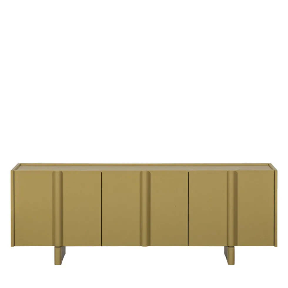 BASU Meuble TV 3 portes en bois L152cm