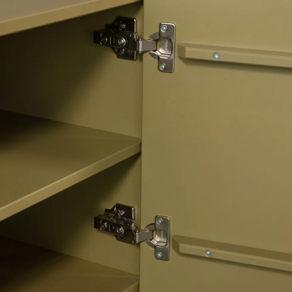 BASU Meuble TV 4 portes en bois L200cm