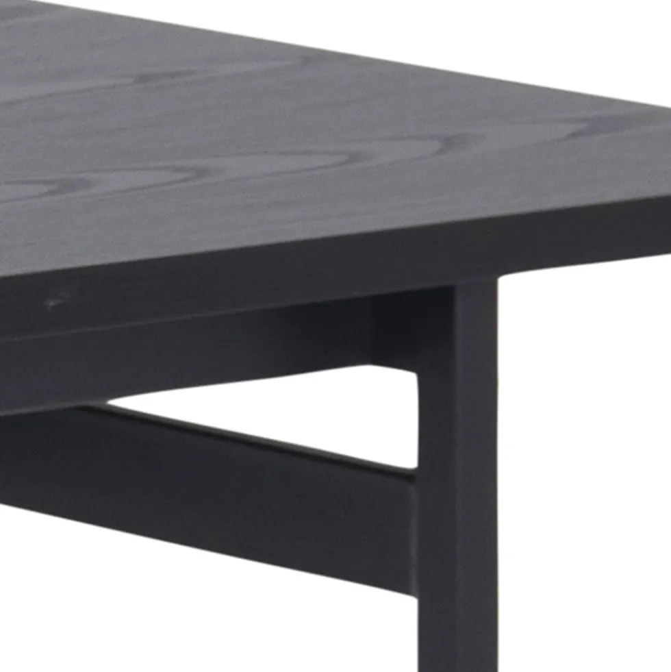 BATARA Table à manger 8 personnes en bois et métal