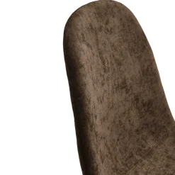 BELLA Lot de 2 chaises en tissu piètement effet bois