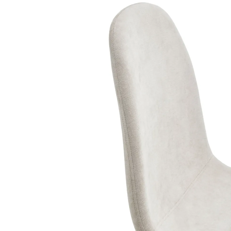 BELLA Lot de 2 chaises en tissu piètement effet bois