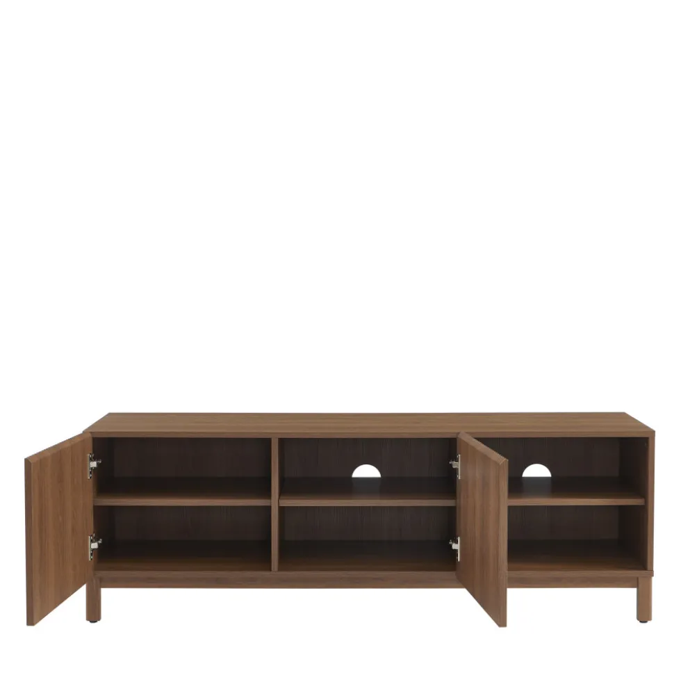 BELLY Meuble TV 2 portes en bois L140cm