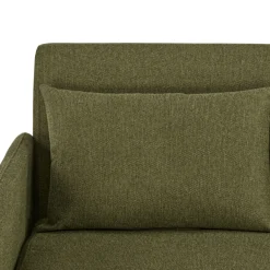 BELUSHI Canapé convertible 2 places en tissu pieds bois clair