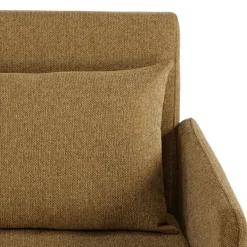 BELUSHI Canapé convertible 2 places en tissu pieds bois foncé