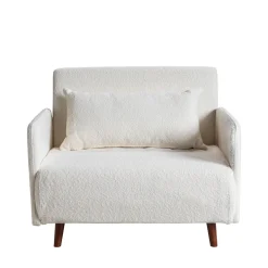 BELUSHI Fauteuil convertible en tissu bouclette