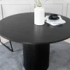 BIANCA Table à manger 4 personnes ronde en bois