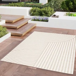 BIZANA Tapis d’extérieur à motif géométrique