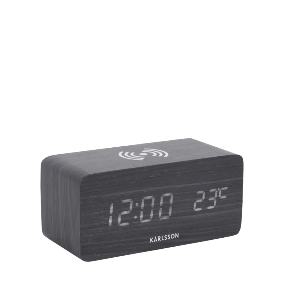 BLOCK Réveil en bois avec chargeur téléphone