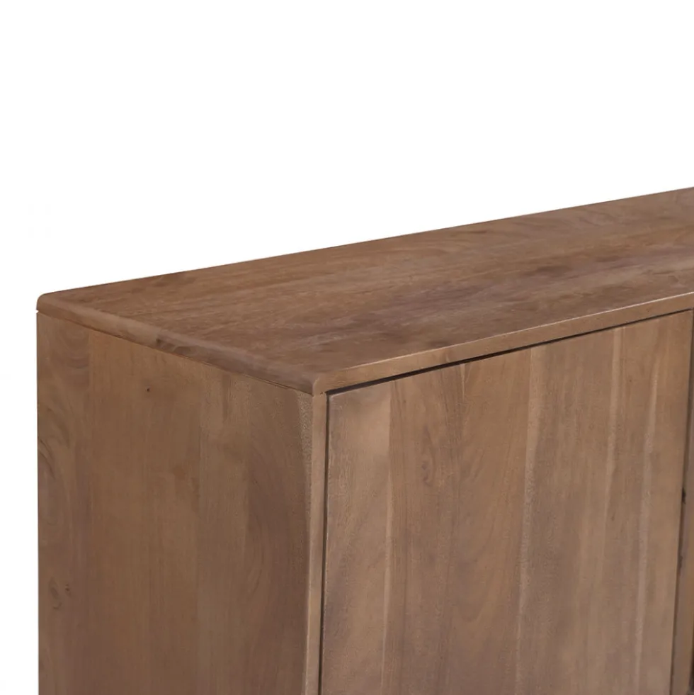 BOGOR Buffet 4 portes en bois massif L150cm
