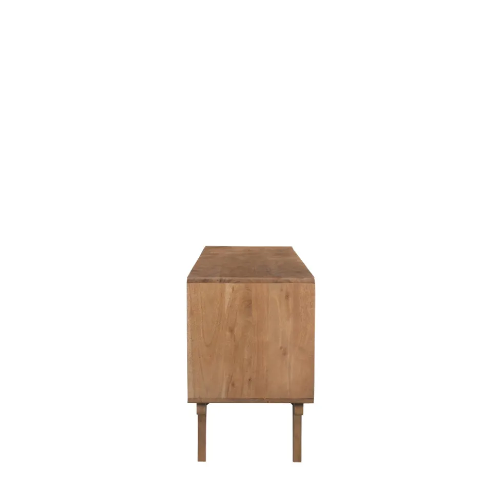 BOGOR Meuble tv 4 portes en bois massif L150cm
