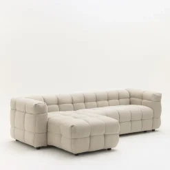 BOLLY Canapé d'angle réversible 4 places en tissu
