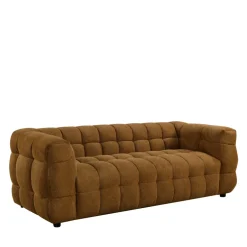 BOLLY Canapé droit 3 places en tissu