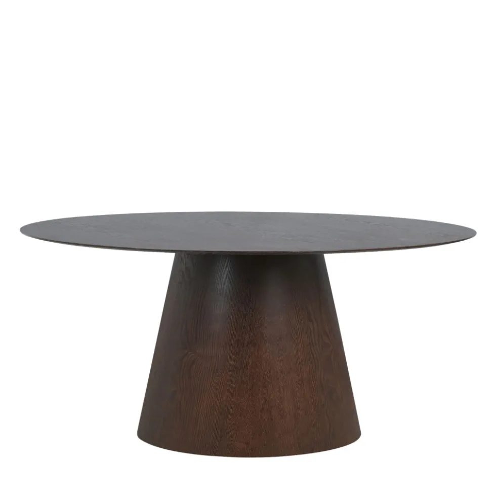 BOLTON Table à manger ovale en bois 160x90cm