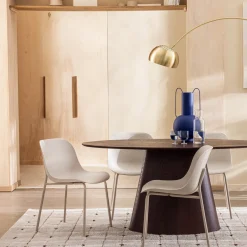 BOLTON Table à manger ovale en bois 160x90cm