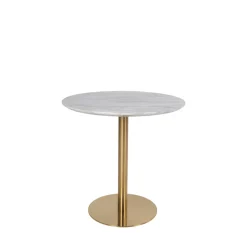 BOLZANO Table à manger 2 personnes ronde effet marbre