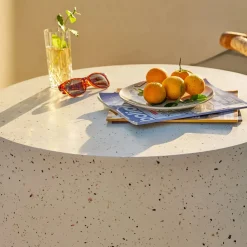 BONNIE Table basse ronde en effet terrazzo ø70cm