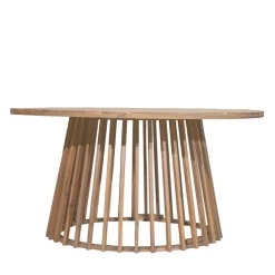 BORO Table à manger de jardin 6 personnes ronde en bois ø 150 cm