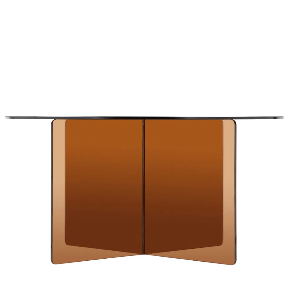 BOSTON Table basse ronde en verre ø80cm