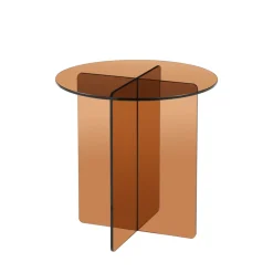 BOSTON Table d'appoint ronde en verre ø45cm