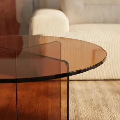 BOSTON Table d'appoint ronde en verre ø45cm