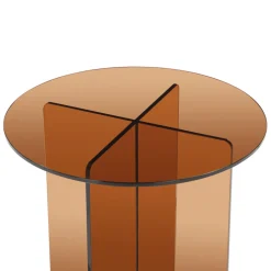 BOSTON Table d'appoint ronde en verre ø45cm