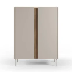 BOXY Buffet 2 portes en bois et métal H120cm