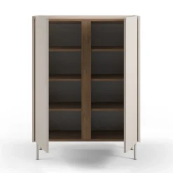 BOXY Buffet 2 portes en bois et métal H120cm