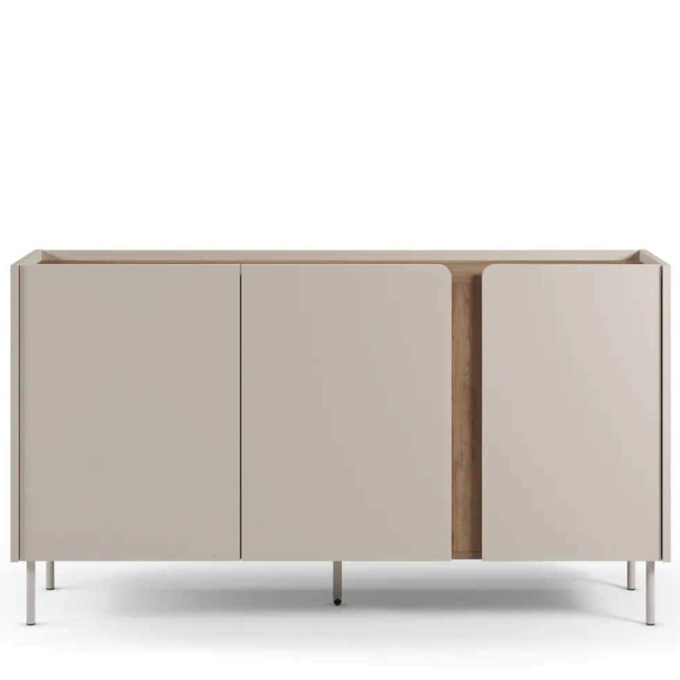 BOXY Buffet 3 portes en bois et métal L150cm