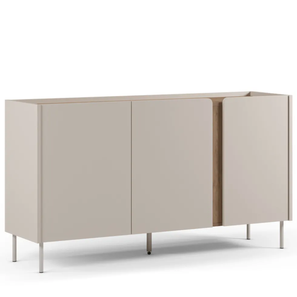 BOXY Buffet 3 portes en bois et métal L150cm