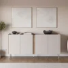 BOXY Buffet 4 portes en bois et métal L180cm